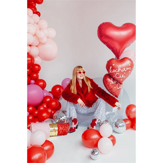 Lufi szív fólia ``Kocham Cię`` 45 cm mix