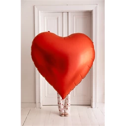 Lufi szív fólia XXL 136x129 cm piros