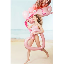 Lufi szív keret fólia 86x83,5 cm világos rózsaszín