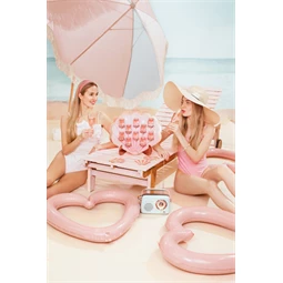 Lufi szív keret fólia 86x83,5 cm világos rózsaszín