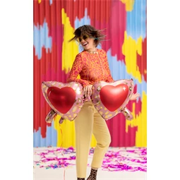 Lufi szív szemüveg fólia 115,5x52 cm mix