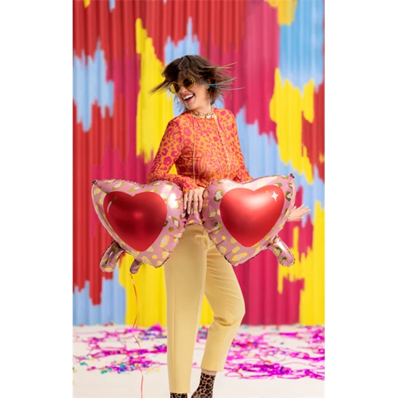 Lufi szív szemüveg fólia 115,5x52 cm mix