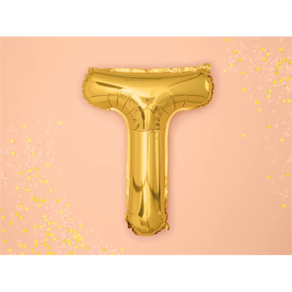 Lufi t betű fólia 35 cm arany