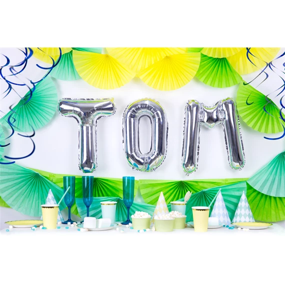 Lufi t betű fólia 35 cm ezüst