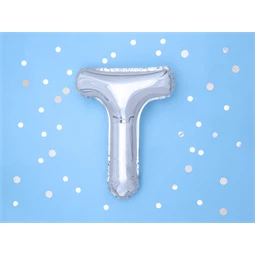 Lufi t betű fólia 35 cm ezüst