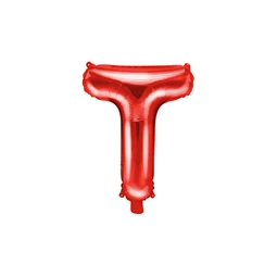 Lufi t betű fólia 35 cm piros