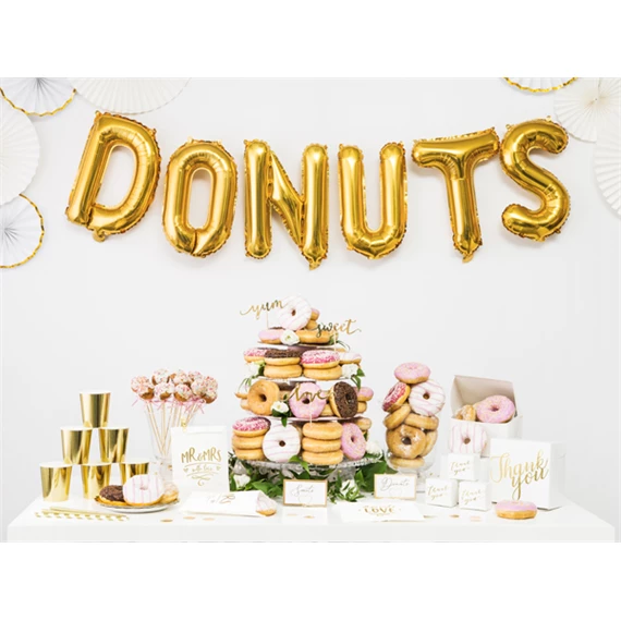 Lufi u betű fólia 35 cm arany