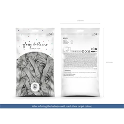 Fényes lufi 12 cm ezüst S/50