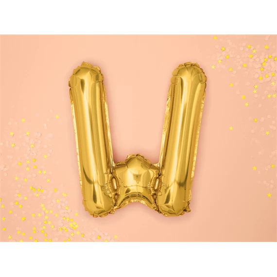 Lufi w betű fólia 35 cm arany