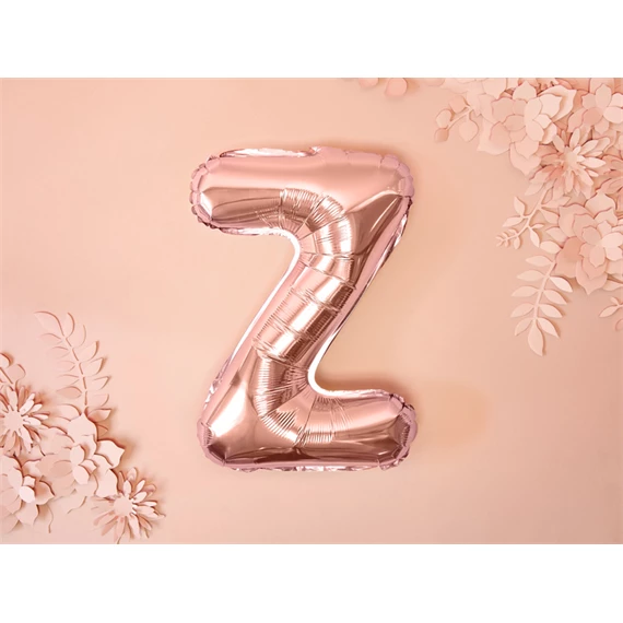 Lufi z betű fólia 35 cm rózsaarany