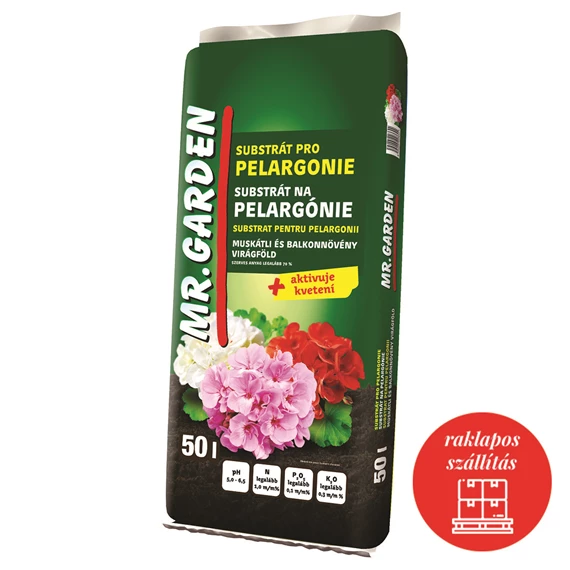 MR.GARDEN muskátli és balkonnövény virágföld 50 l