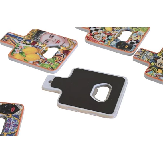 Mágnes sörnyitóval 7,5x0,7x10,5 cm 6 féle