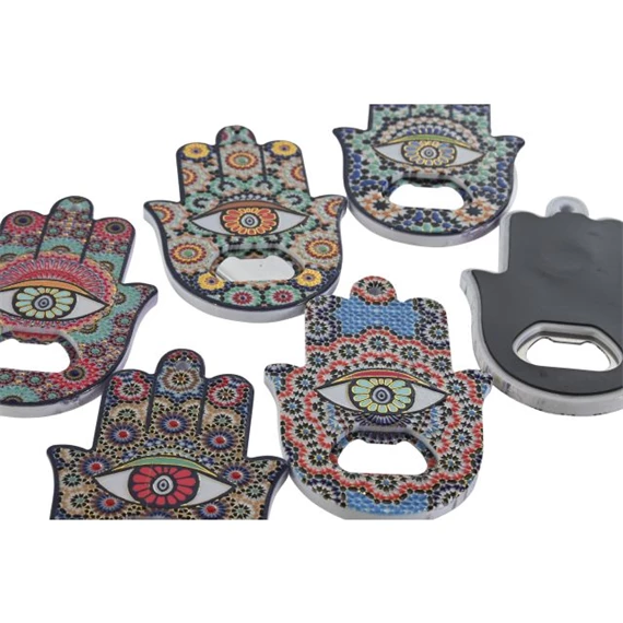 Mágnes sörnyitóval 7,5x0,7x11,5 cm 6 féle