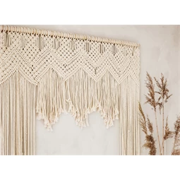 Makramé törtfehér 104 x 182 cm