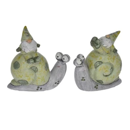 Manó csigaháton ülő 7x3x8 cm 2 féle