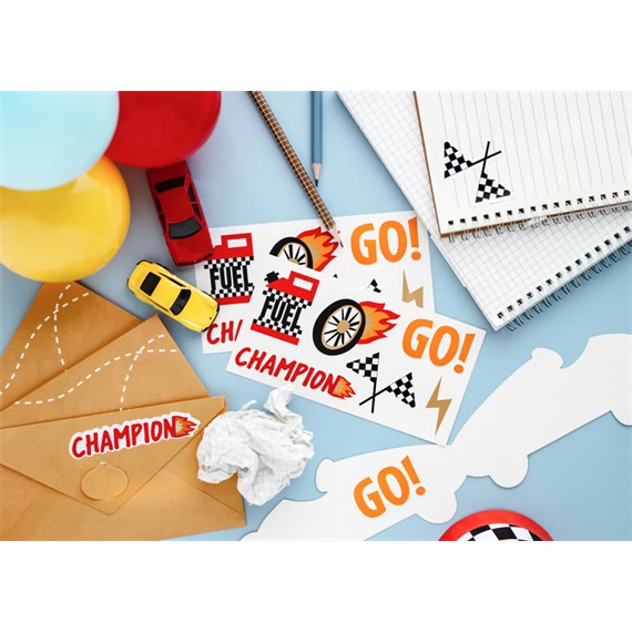 Matrica autók, mix 2-10x2-6 cm