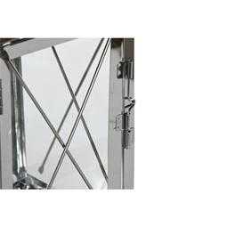 Mécsestartó szett krómozott 18x18x43 cm S/2