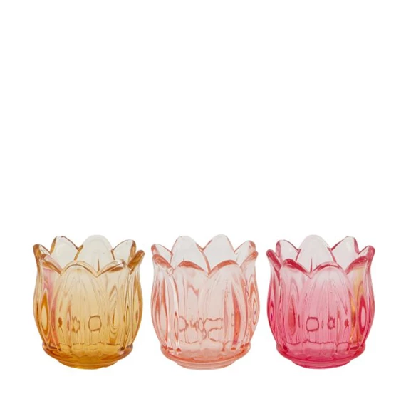 Mécsestartó virág 6,5x6,5x6,5 cm 3féle