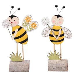 Méhecske virággal álló 20,19,5 cm 2 féle