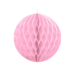 Méhsejt dekor gömb világos rózsaszín 10 cm