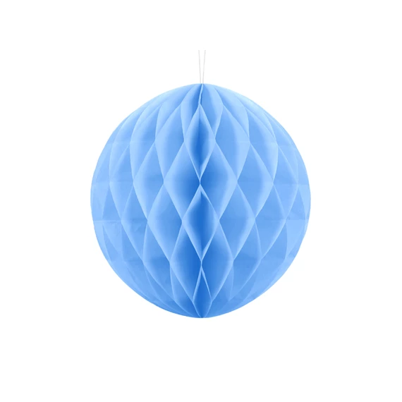 Méhsejt dekor gömb világoskék 30 cm