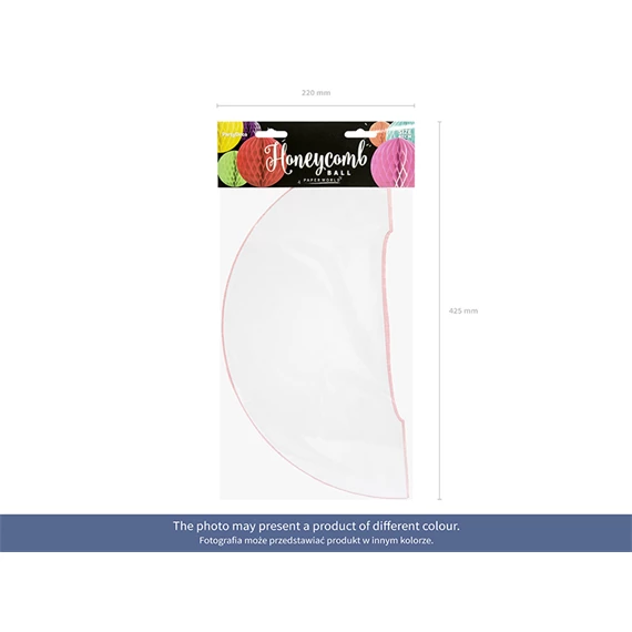 Méhsejt dekor gömb világosszürke 40 cm