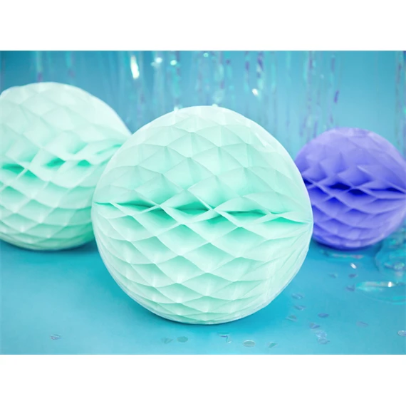 Méhsejt dekor gömb világos menta 30 cm