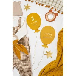 Mérföldkő kártyák lufi formában, vegyes 11,5x17 cm