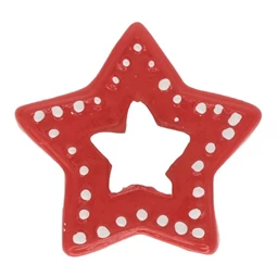 Mézeskalács csillag öntapadós 2,6x2,5x0,4 cm S/8