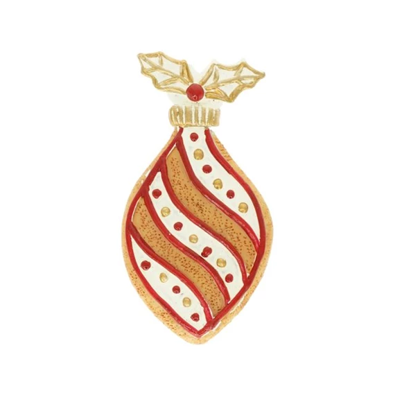 Mézeskalács karácsonyfadísz csavart 4,2x1x8,1 cm