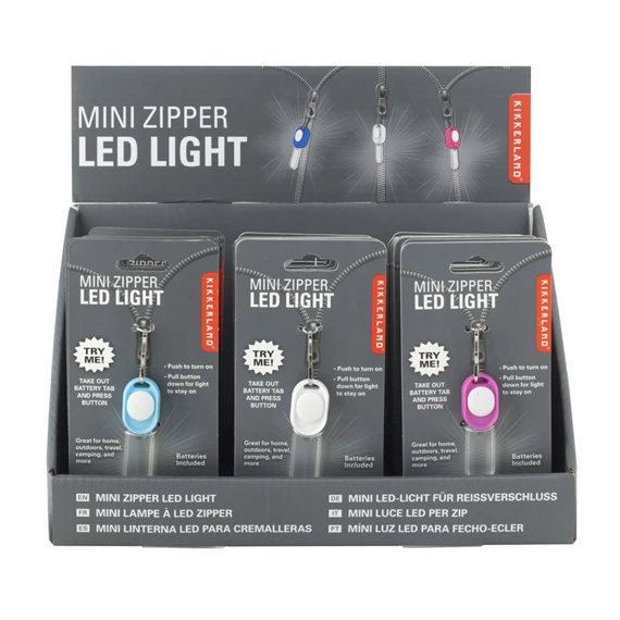 Mini LED-es lámpa cipzárra, 3 féle