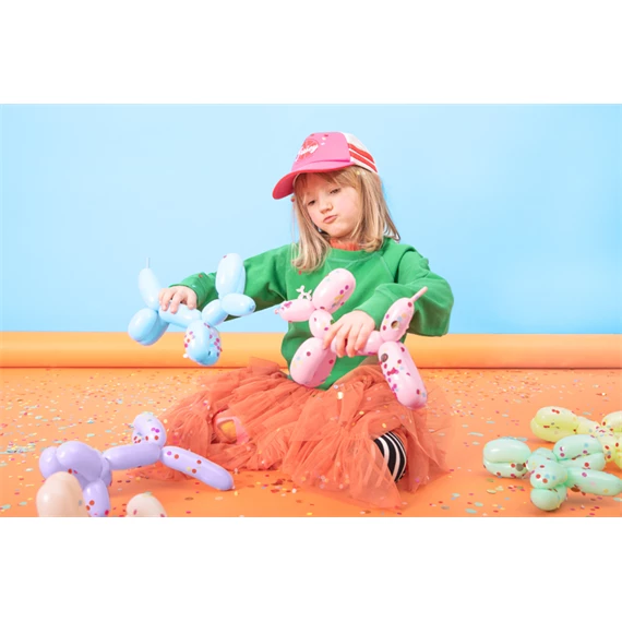 Modellező pasztell lufi 130 cm pumpával, vegyes S/30