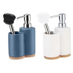 Mosogatószer adagoló kefével 11,5x6,5x18,5 cm 2 féle