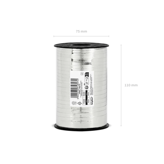 Műanyag szalag ezüst 5 mm x 225 m