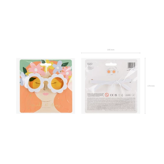 Napszemüveg daisy, 13 cm széles, 6 cm magas, 13 cm szárhossz