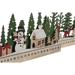 Naptár adventi rénszarvas 40x4x22 cm 2 féle