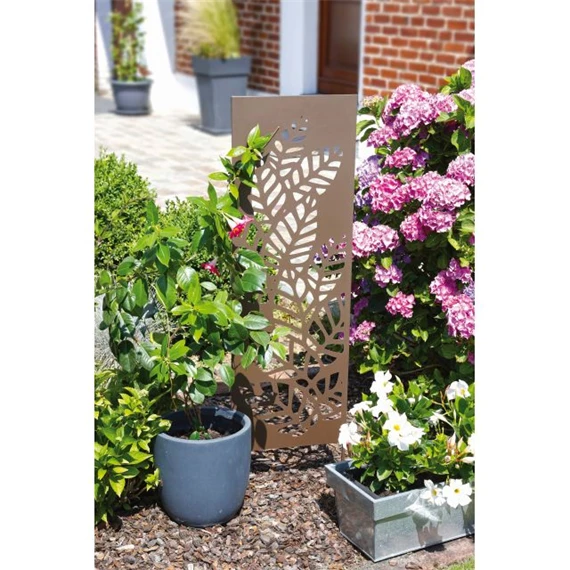 Növényfuttató levél mintával 33x98x22 cm