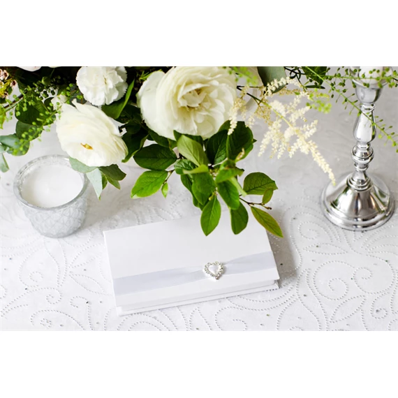 Nyomott organza fehér 0,48 cm x 9 m