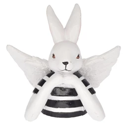 Nyúl csíkos pólóban, szárnyakkal 7,4x3,5x6,6 cm