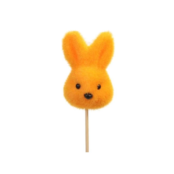 Nyúl fej flokkolt, betűzős 5x7,5 cm S/6