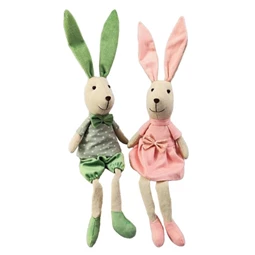 Nyúl lógólábú fiú, lány 14x8x47 cm 2féle