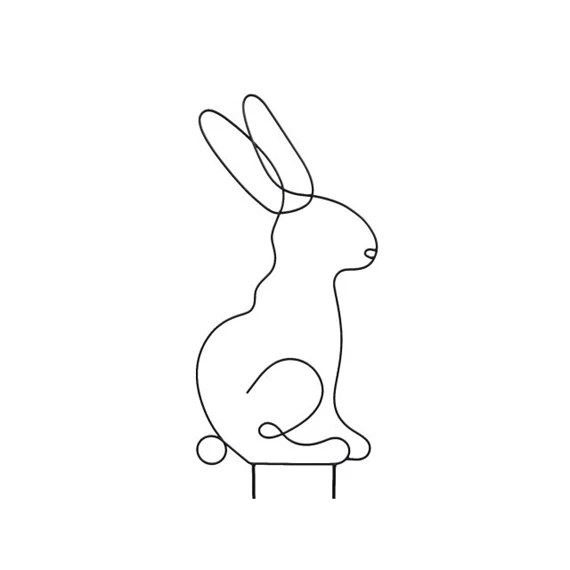 Nyúl stilizált betűzős 45x60 cm