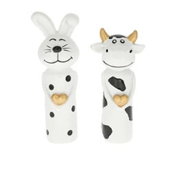 Nyúl, tehén szívvel álló 4,8x3,5x12,6 cm 2 féle