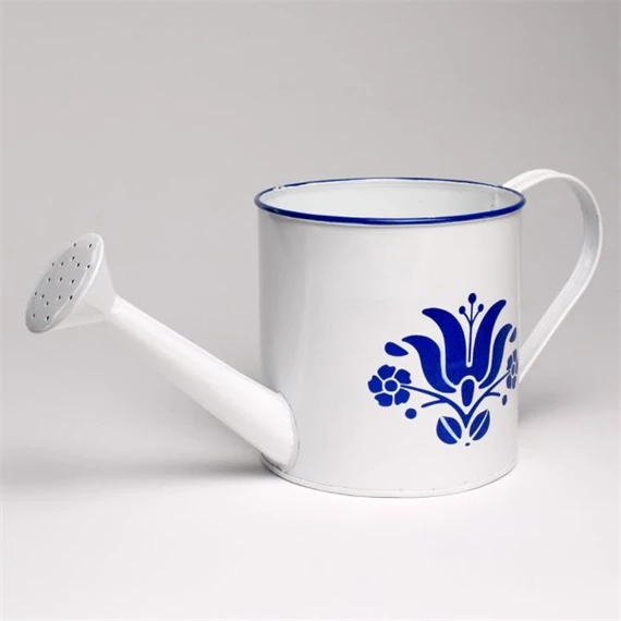 Öntözőkanna zománcos, virág mintával 13x13 cm