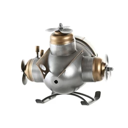 Óra asztali, repülőgép 23x21x19 cm