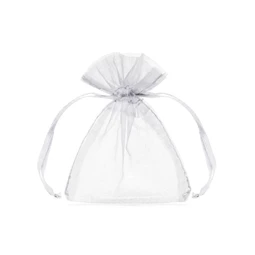 Organza tasakok fehér 10 cm S/10
