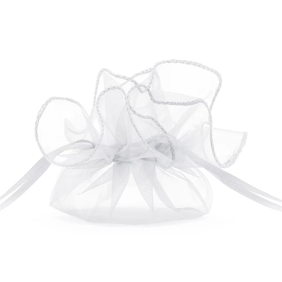 Organza tasakok fehér 25 cm S/10
