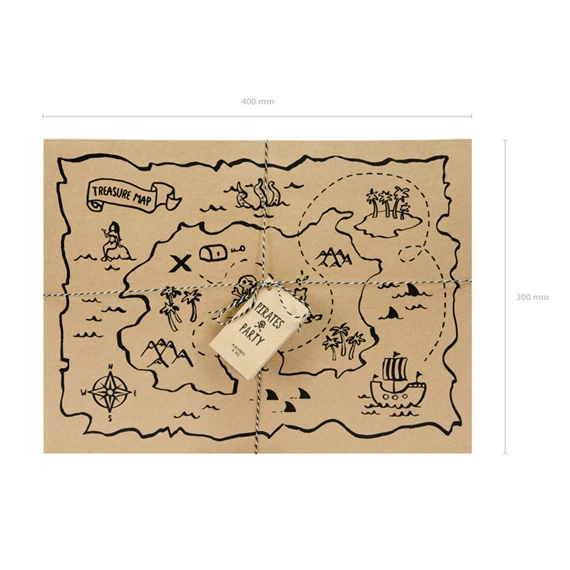 Papír alátét kalóz parti 40x30 cm S/30