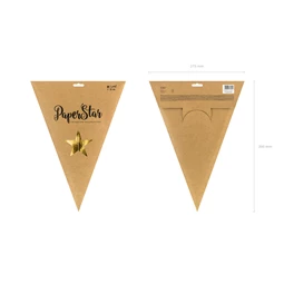 Papír csillag 70 cm arany