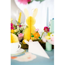 Papír dekoráció méhsejt nyuszi sárga 30 cm